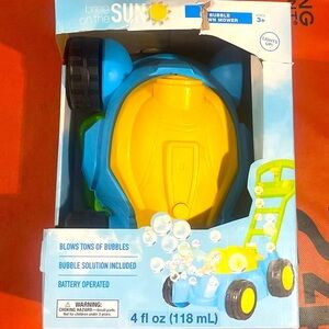 Toy Push Bubble Lawnmower Pretend Play Bubble Machine Lawn Mower with Light Up